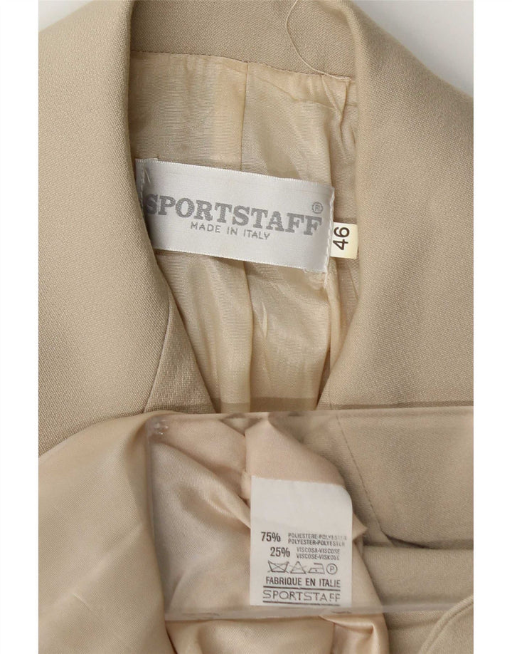 Sport Staff Damen Zweireihige Blazerjacke IT 46 Large Beige