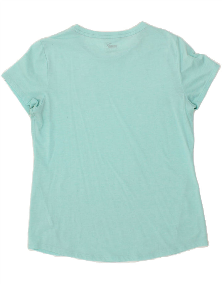 PUMA Womens Graphic T-Shirt Top UK 14 Large Blue Vintage Puma and Second-Hand Puma from Messina Hembry 
