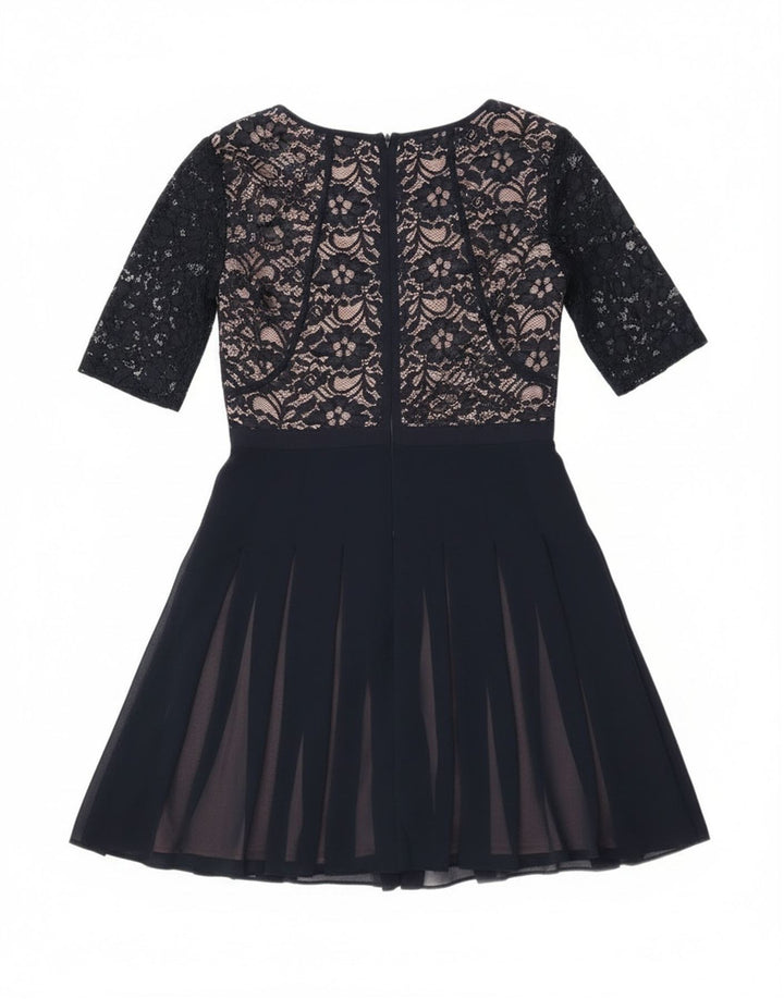 Coast Womens Lace A-Line Dress UK 8 Small Navy Blue Polyamide