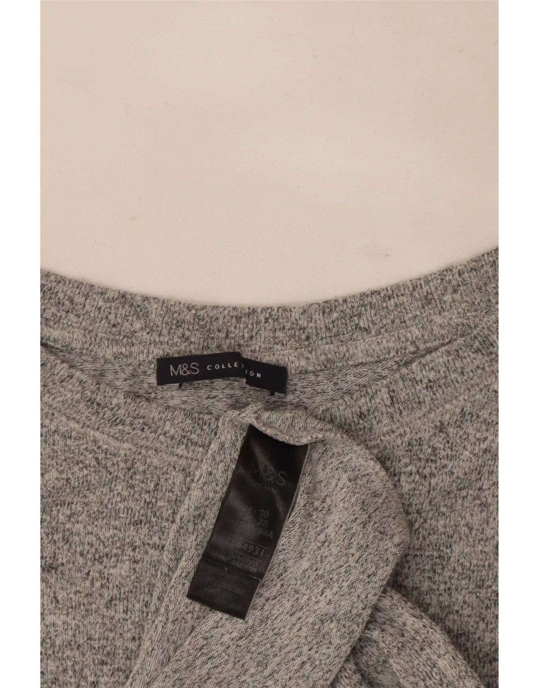 Marks & Spencer Womens T-Shirt Top UK 10 Small Grey Flecked Viscose