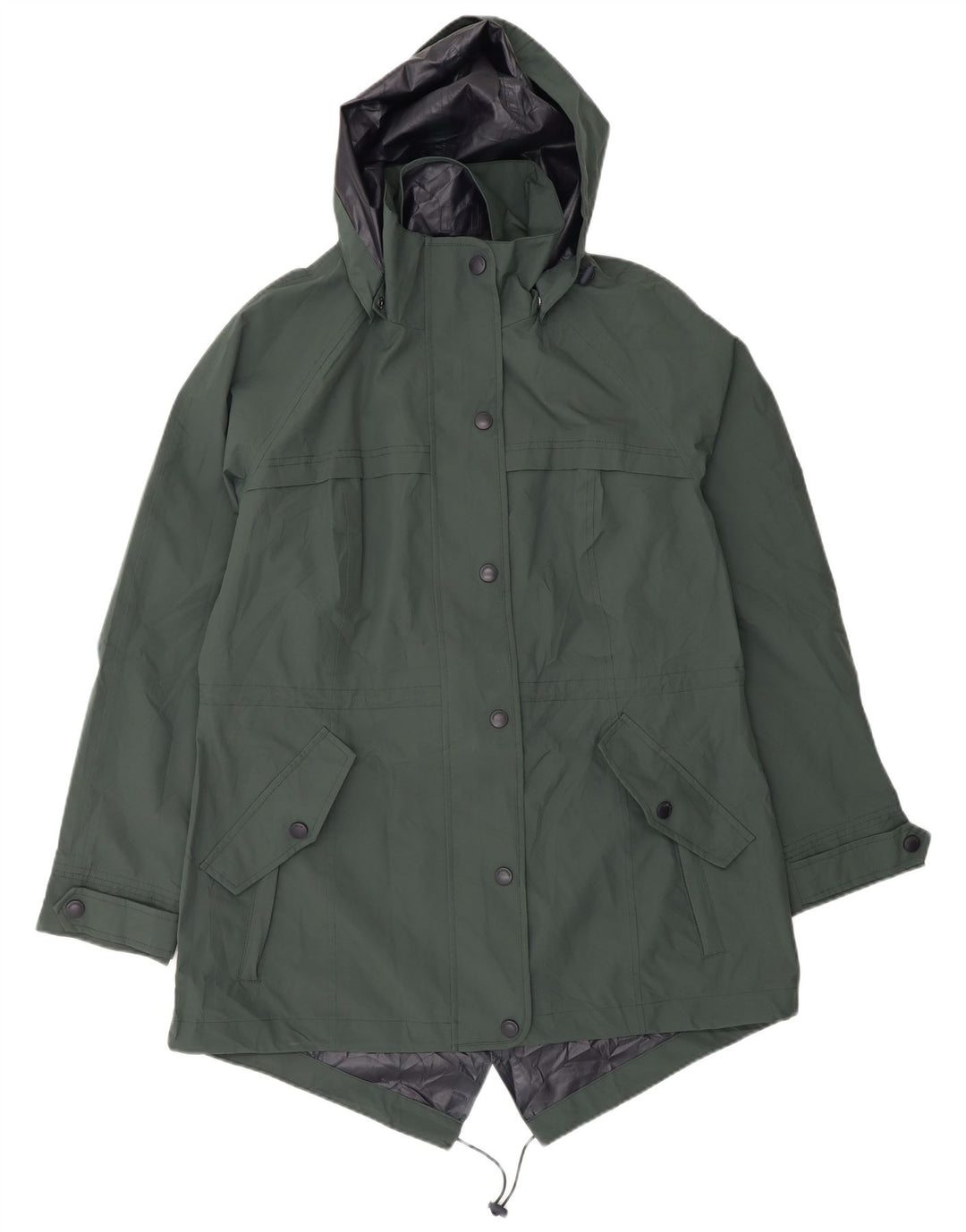 Impermeabile con cappuccio da donna Marks & Spencer UK 14 Large Verde Poliestere