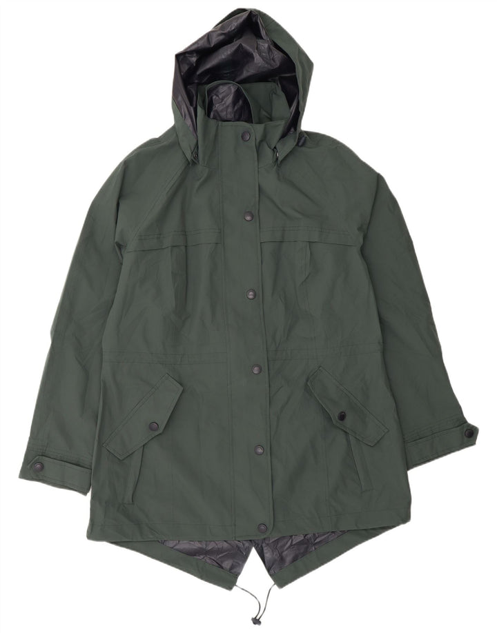 Impermeabile con cappuccio da donna Marks & Spencer UK 14 Large Verde Poliestere
