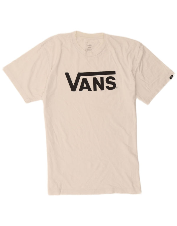 T-shirt grafica da uomo con vestibilità classica Vans, cotone bianco medio