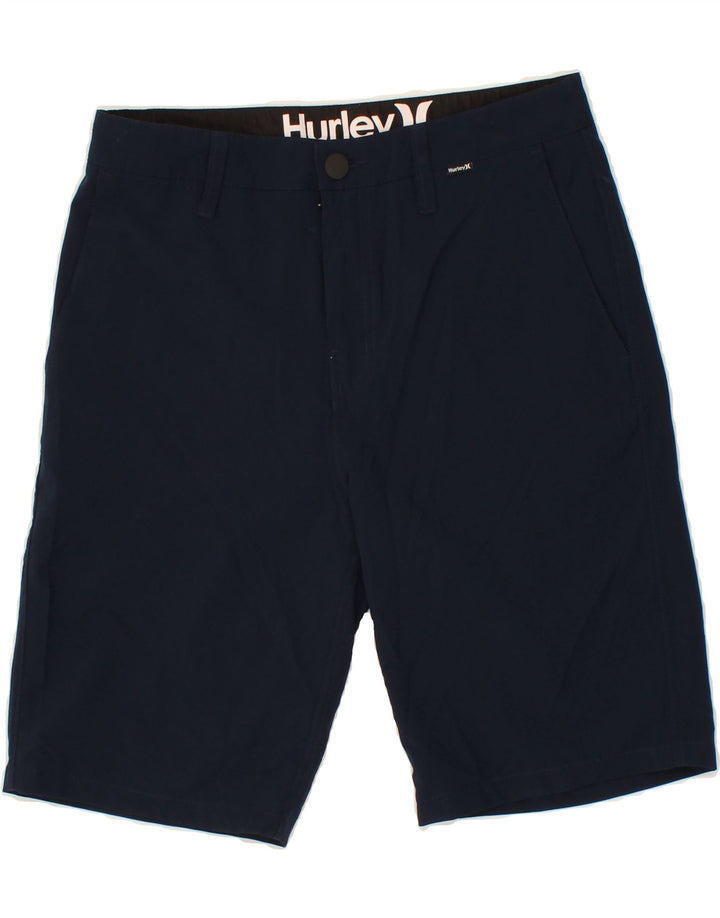 HURLEY Womens Chino Shorts W28 Medium  Navy Blue Polyester Vintage Hurley and Second-Hand Hurley from Messina Hembry 