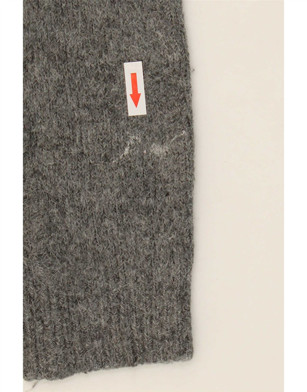 Zara Womens Graphic V-Neck Jumper Sweater UK 10 Small Grey