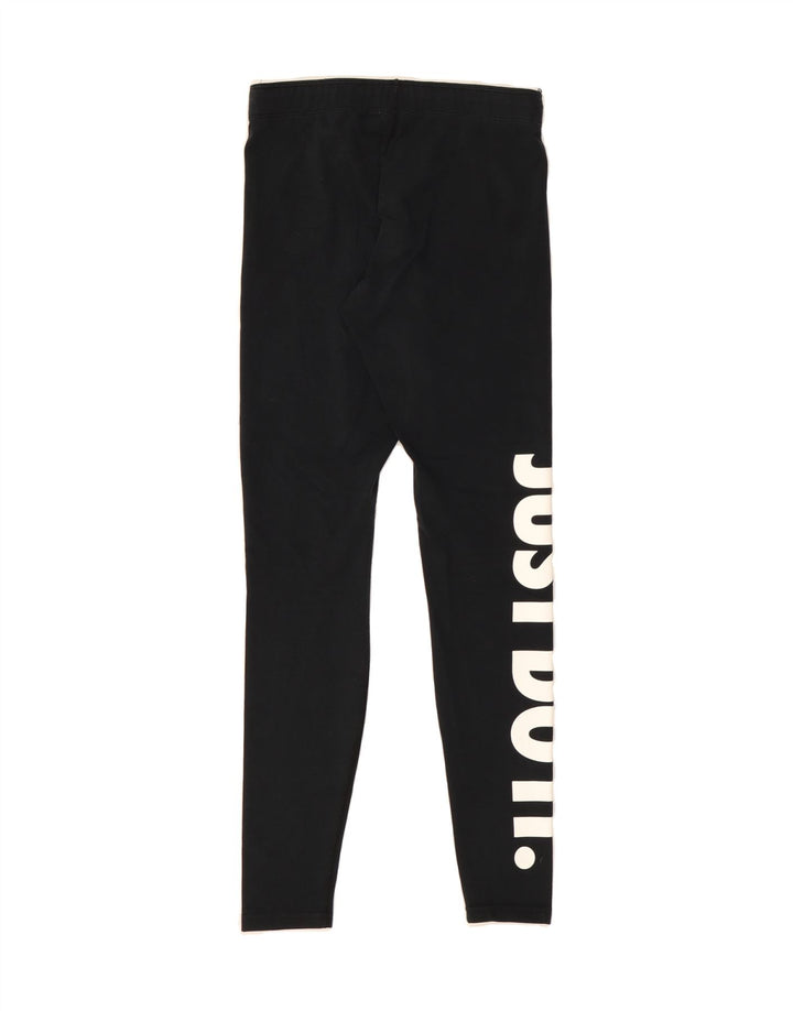 NIKE Womens Graphic Leggings UK 8 Small Black Cotton Vintage Nike and Second-Hand Nike from Messina Hembry 