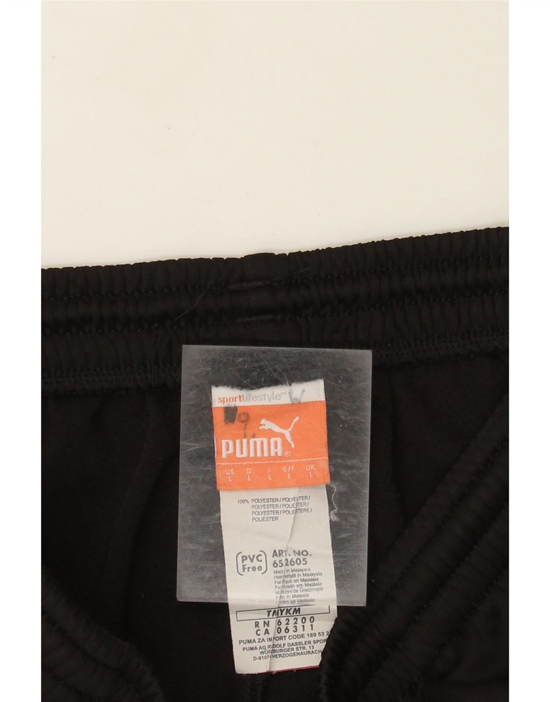 PUMA Mens Tracksuit Trousers Large  Black Colourblock Polyester