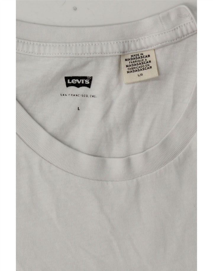 LEVI'S Herren-T-Shirt mit Grafik, Größe L, Weiß