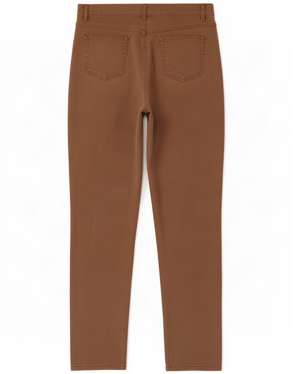 Marks & Spencer Dame Straight Jeans UK 20 2XL W38 L31 Brun Bomuld