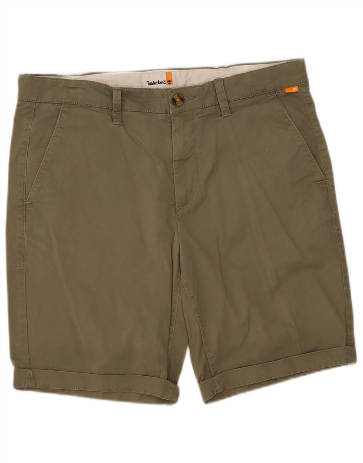 Timberland Mens Chino Shorts W33 Medium Khaki Cotton