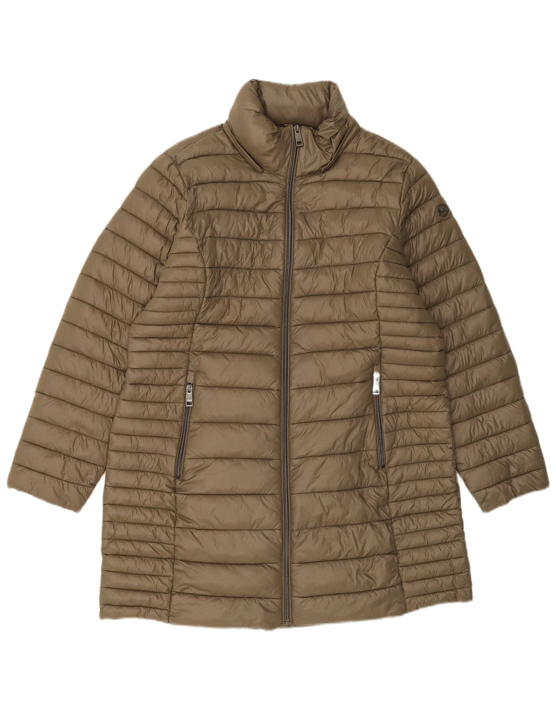 MICHAEL KORS Womens Padded Coat UK 18 XL Khaki Nylon