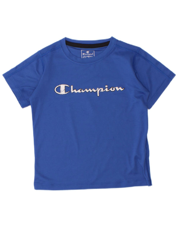 Champion Boys Graphic T-Shirt Top 3-4 ans 2XS Bleu Polyester