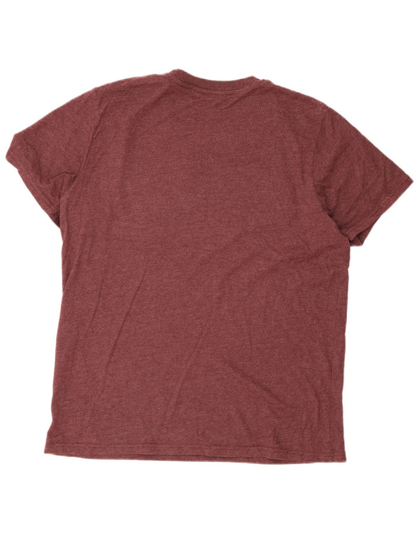 Superdry Herren T-Shirt mit Grafik, 2XL, Burgunderrot, Baumwolle