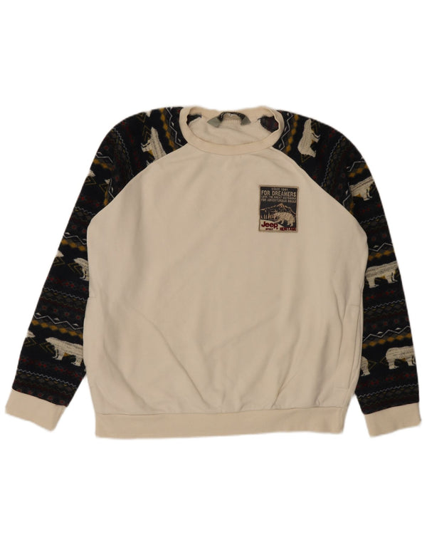 Ανδρικό φούτερ Jeep Jumper Large White Fair Isle