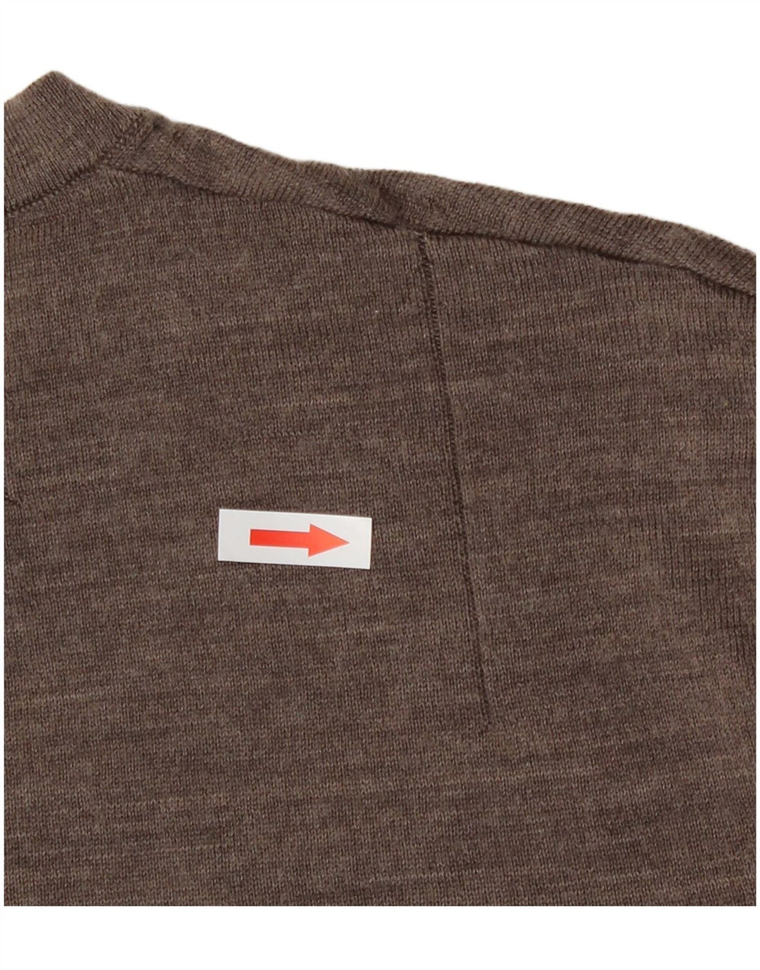 All Saints Mens Crew Neck Jumper Sweater Medium Brown Merino Wool