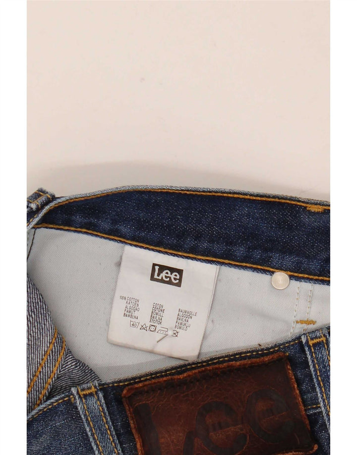 Lee Mens Zed Distressed Straight Jeans W32 L32 Blue Cotton