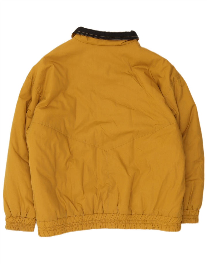 Vintage Womens Oversized Bomber Jacket EU 40 Medium Yellow Polyester