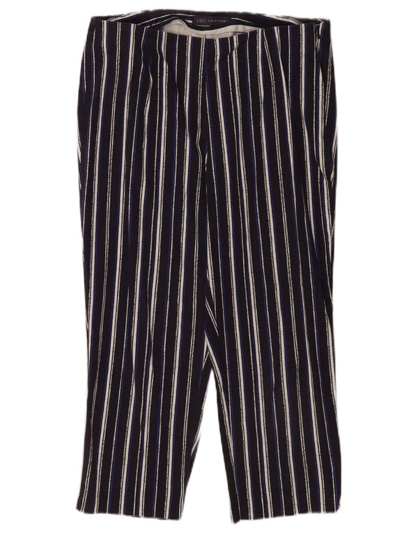 Pantaloni Capri da donna Marks & Spencer UK 12 Medium W30 L20 Blu Navy