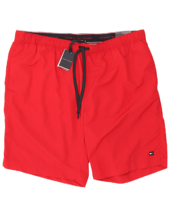 Tommy Hilfiger Mens Tall Swimming Shorts 4XL Red Polyester