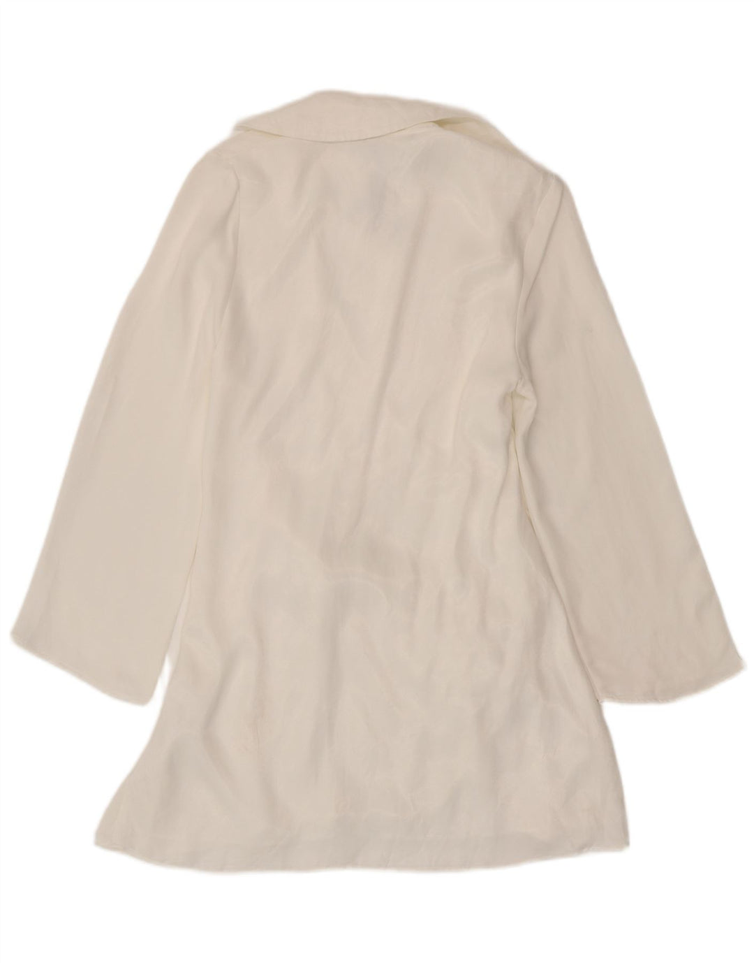 Zara langærmet slå-om-kjole til kvinder UK 12 Medium White Viscose
