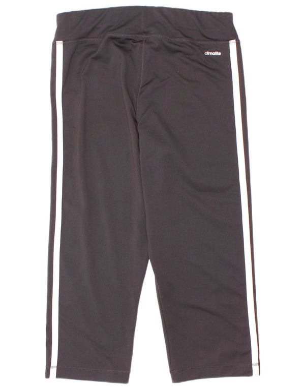 Леггинсы-капри Adidas Climalite для девочек 11-12 лет, черные