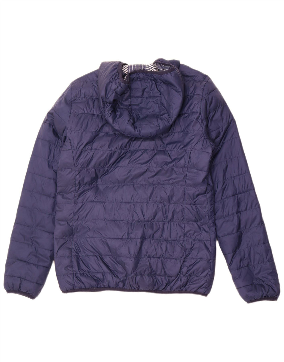 Champion Dame hættepolstret jakke IT 46 Large Navy Blue Patchwork