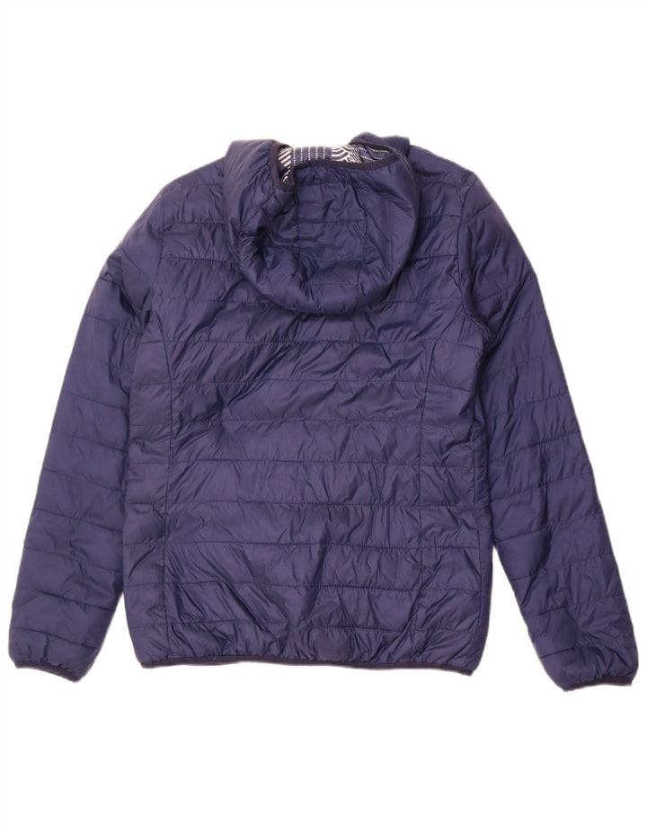 Champion Dame hættepolstret jakke IT 46 Large Navy Blue Patchwork