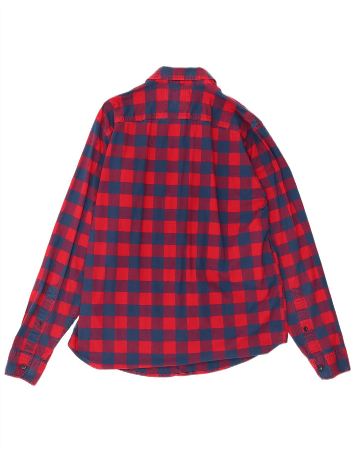 HOLLISTER Mens Shirt Large Red Check Cotton