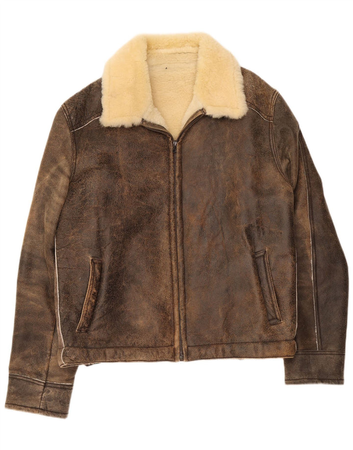 Pascucci Herre Shearling Jacket IT 54 2XL Brun