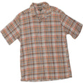 EDDIE BAUER Mens Classic Fit Short Sleeve Shirt Large Grey Check Cotton Vintage Eddie Bauer and Second-Hand Eddie Bauer from Messina Hembry 
