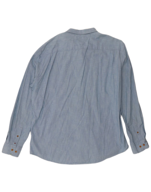Tommy Hilfiger Mens Shirt 2XL Blue Cotton