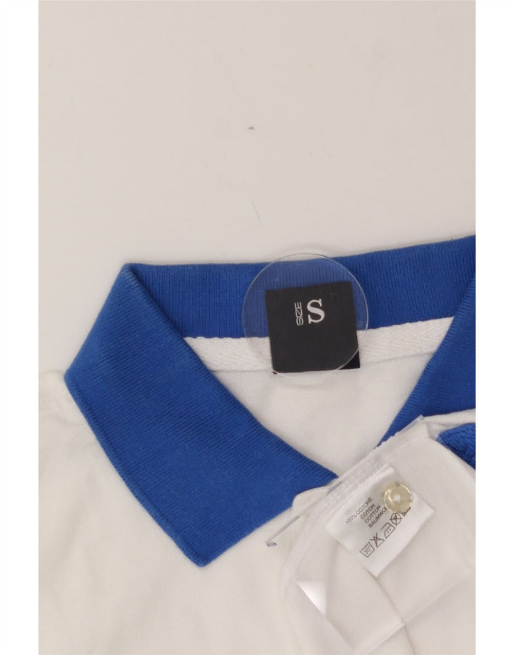 NORTH SAILS Mens Polo Shirt Small White Colourblock Cotton Vintage North Sails and Second-Hand North Sails from Messina Hembry 