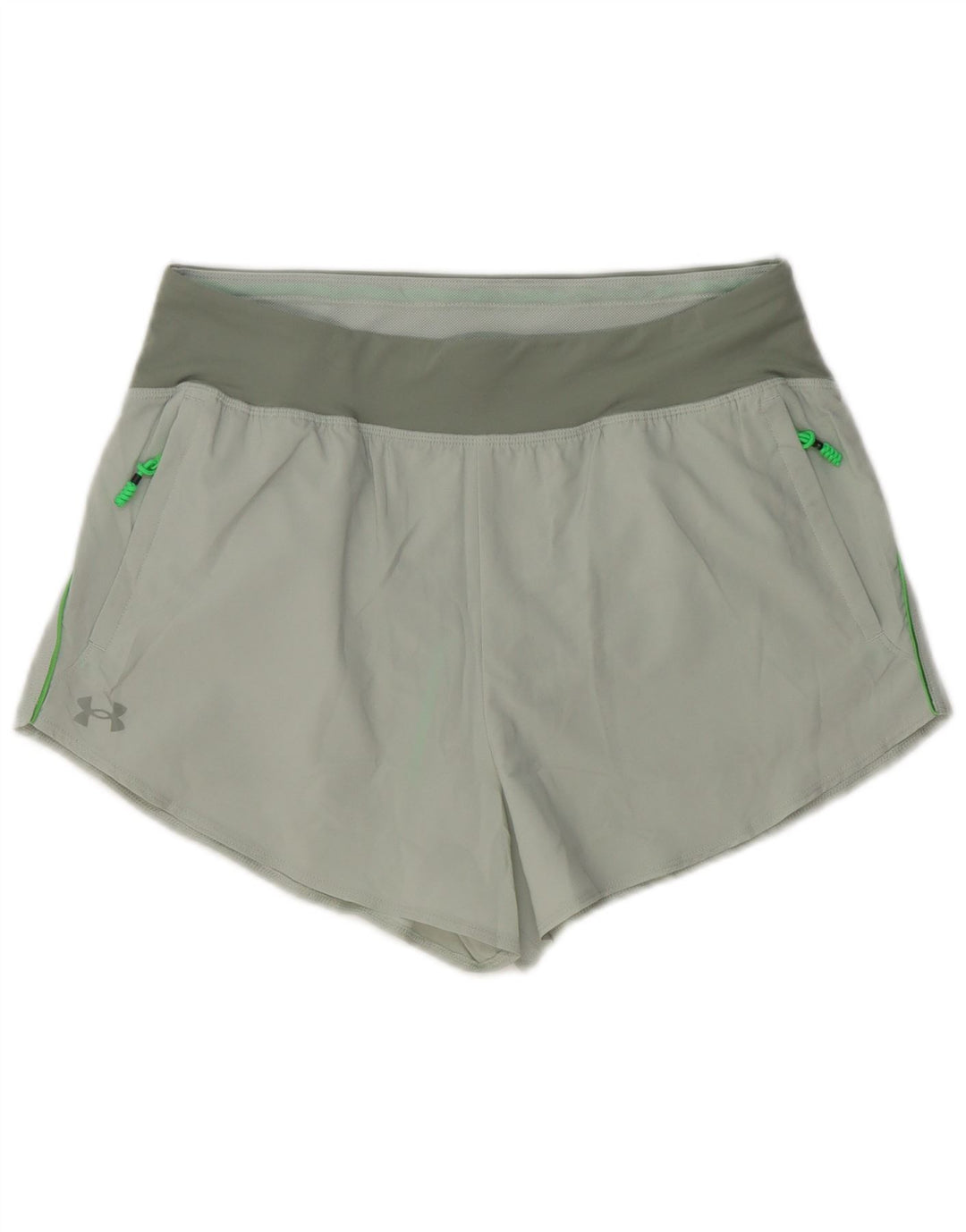 Under Armour Womens Sport Shorts UK 14 Large Grey Colourblock Polyester