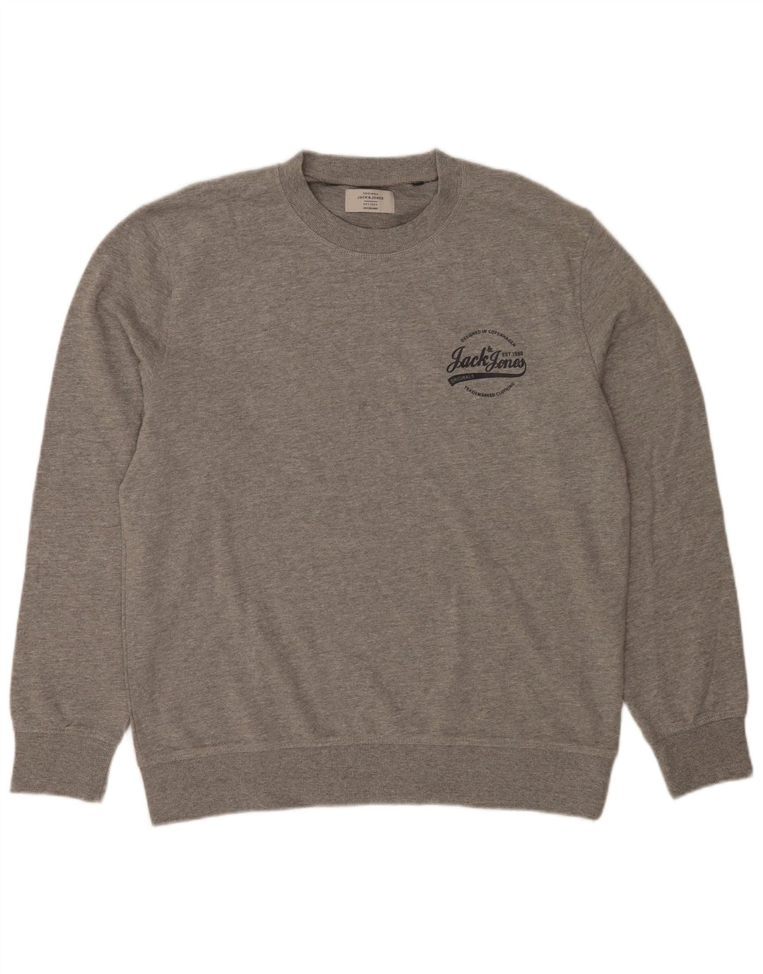 Jack & Jones Mens Sweatshirt Jumper XL Grey Cotton