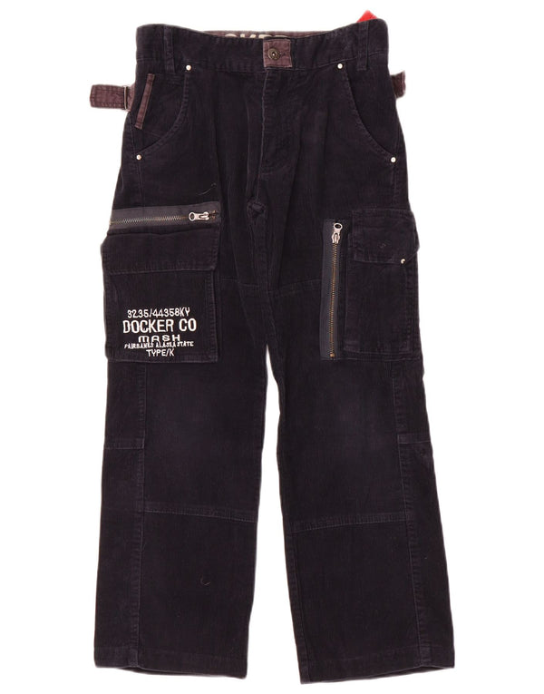 Dockers Drenge Loose Fit Cargo Corduroy Bukser 8-9 år W26 L19 Navy Blue