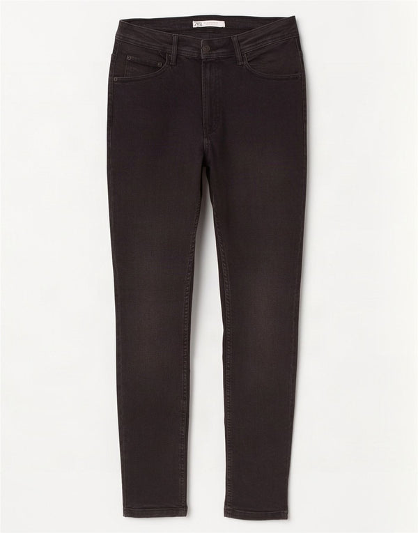 Zara Mens Skinny Jeans EU 42 Large W32 L30 Black Cotton