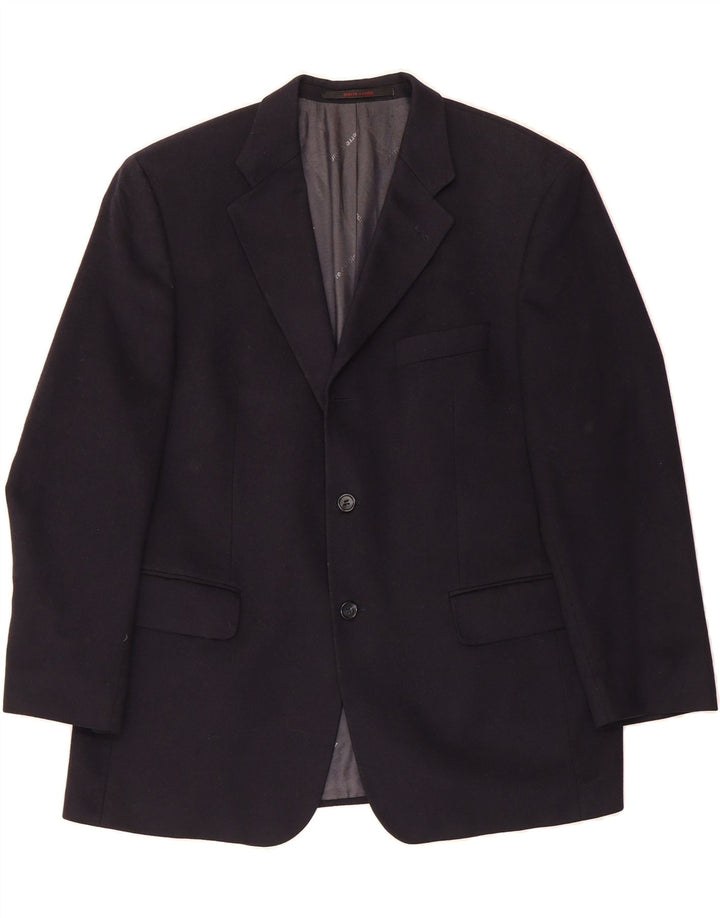 PIERRE CARDIN Mens 2 Button Blazer Jacket UK 40 Large Navy Blue Vintage Pierre Cardin and Second-Hand Pierre Cardin from Messina Hembry 