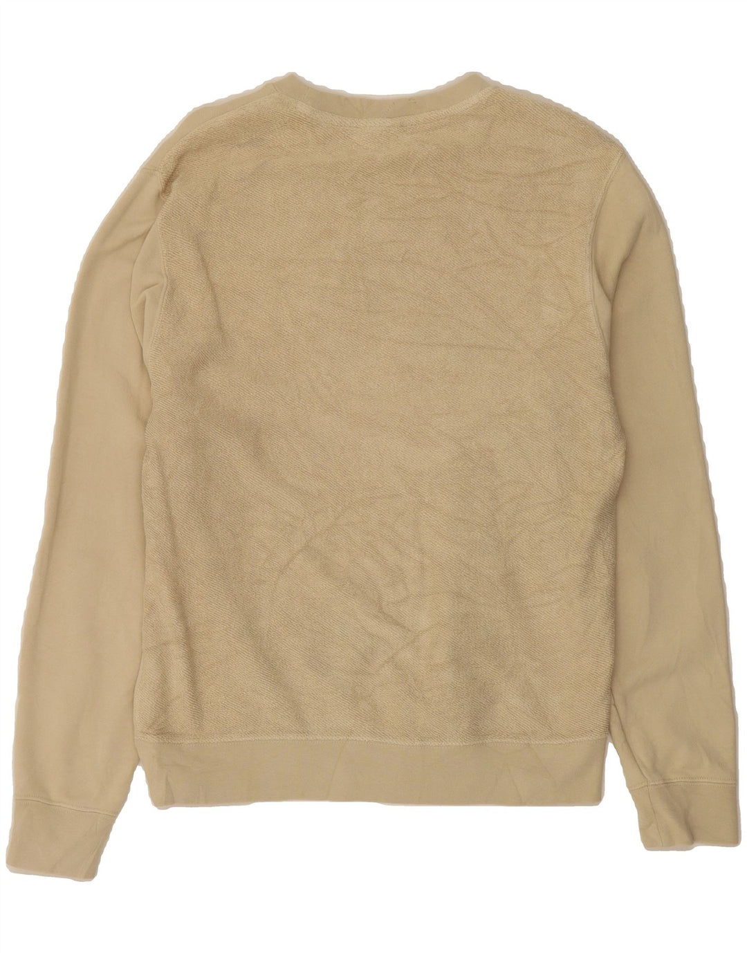 NIKE Mens Graphic Sweatshirt Jumper Small Beige Cotton Vintage Nike and Second-Hand Nike from Messina Hembry 