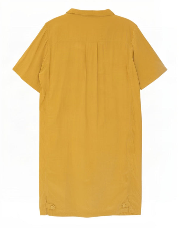 Diana Bentall's Womens Shift Dress IT 50 XL Yellow Silk