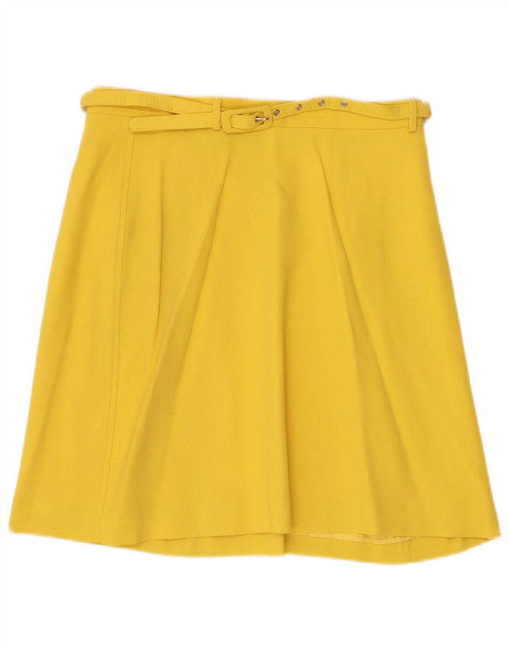 Gonna a trapezio da donna Germano Zama media W28 acetato giallo