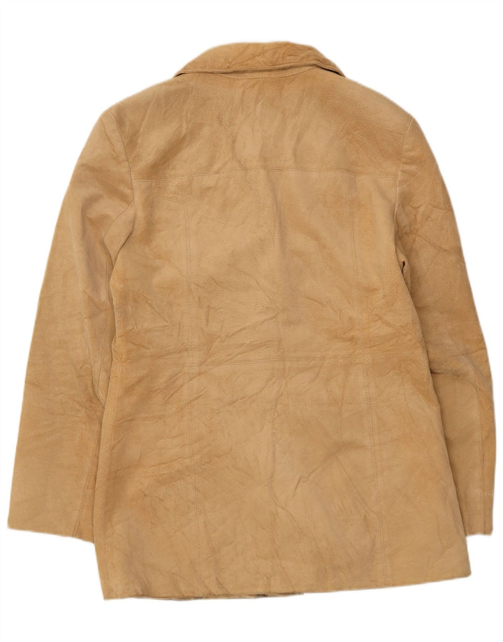 Sobretudo feminino de camurça Conbipel IT 50 XL couro bege