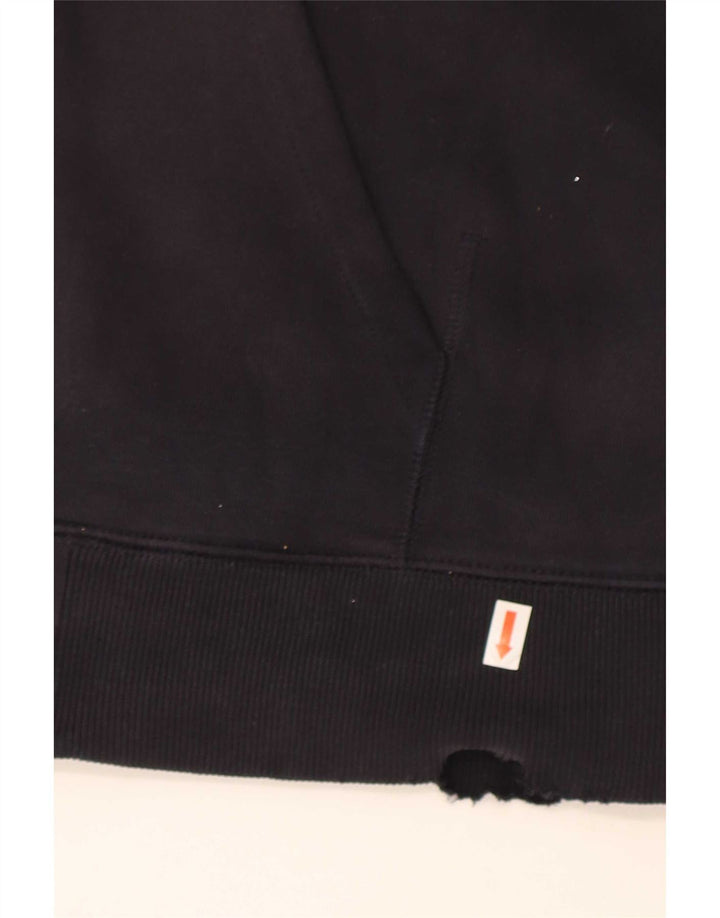 Carhartt Mens Zip Hoodie Sweater Medium Navy Blue Cotton