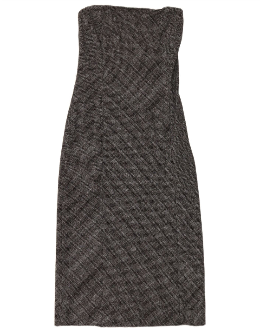 Patrizia Pepe Womens Strapless Dress IT 42 Medium Grey Houndstooth Viscose