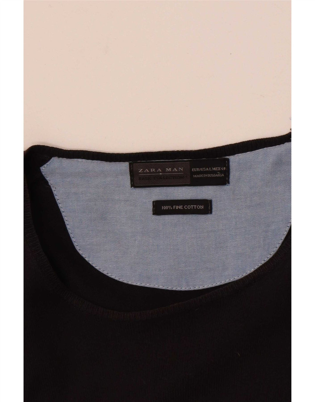 Zara Mens Regular Fit Crew Neck Jumper Sweater Large Brown