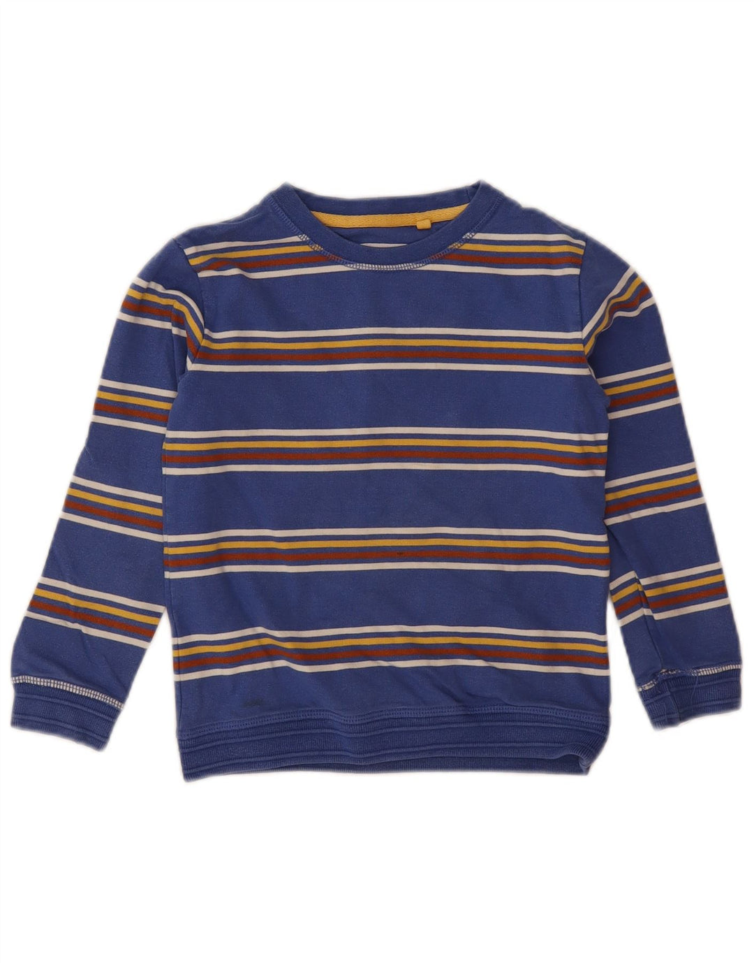 Fat Face Boys Sweatshirt Jumper 5-6 Years Blue Striped Cotton