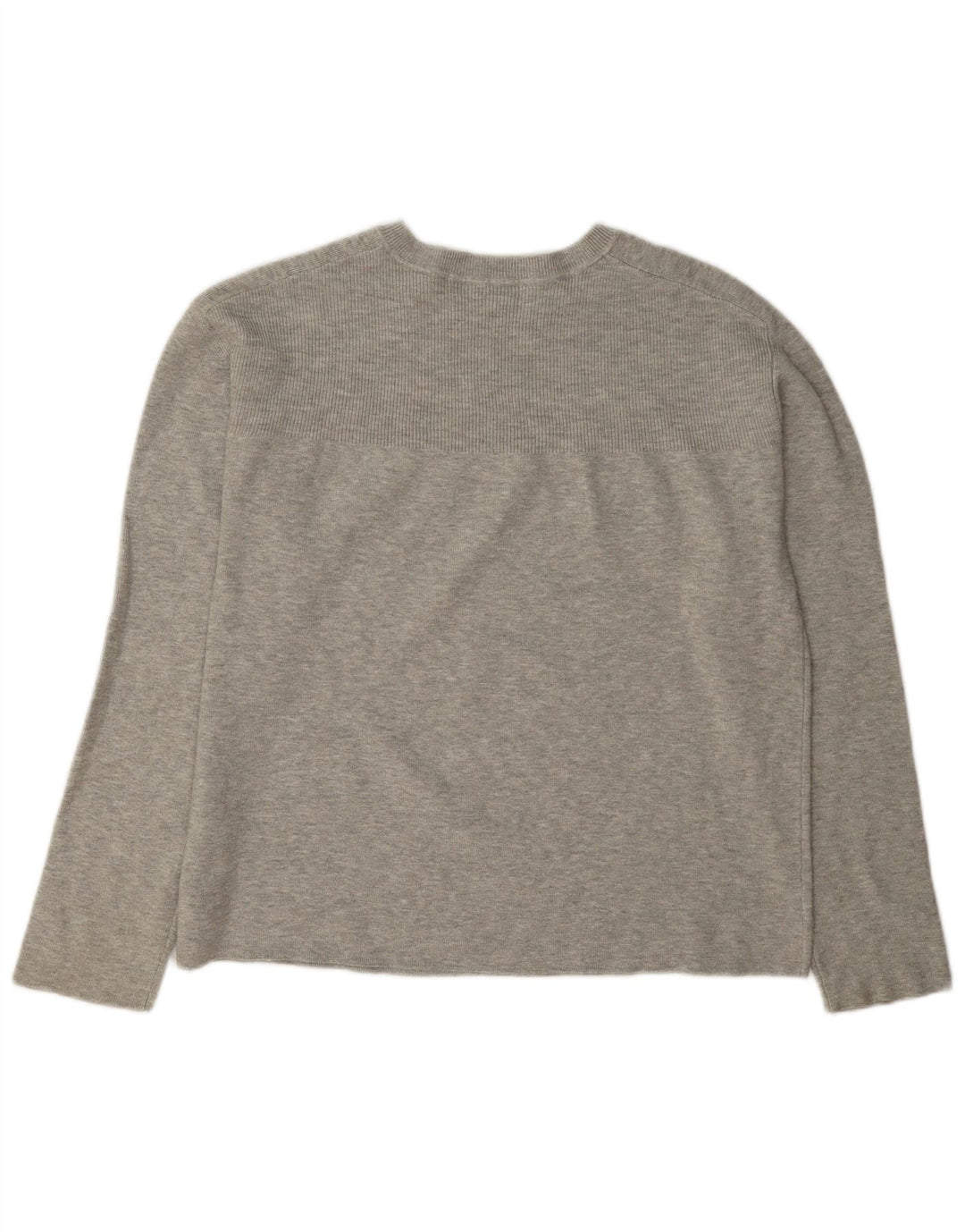 Marks & Spencer Womens Crew Neck Jumper Sweater UK 14 Medium Grey Viscose