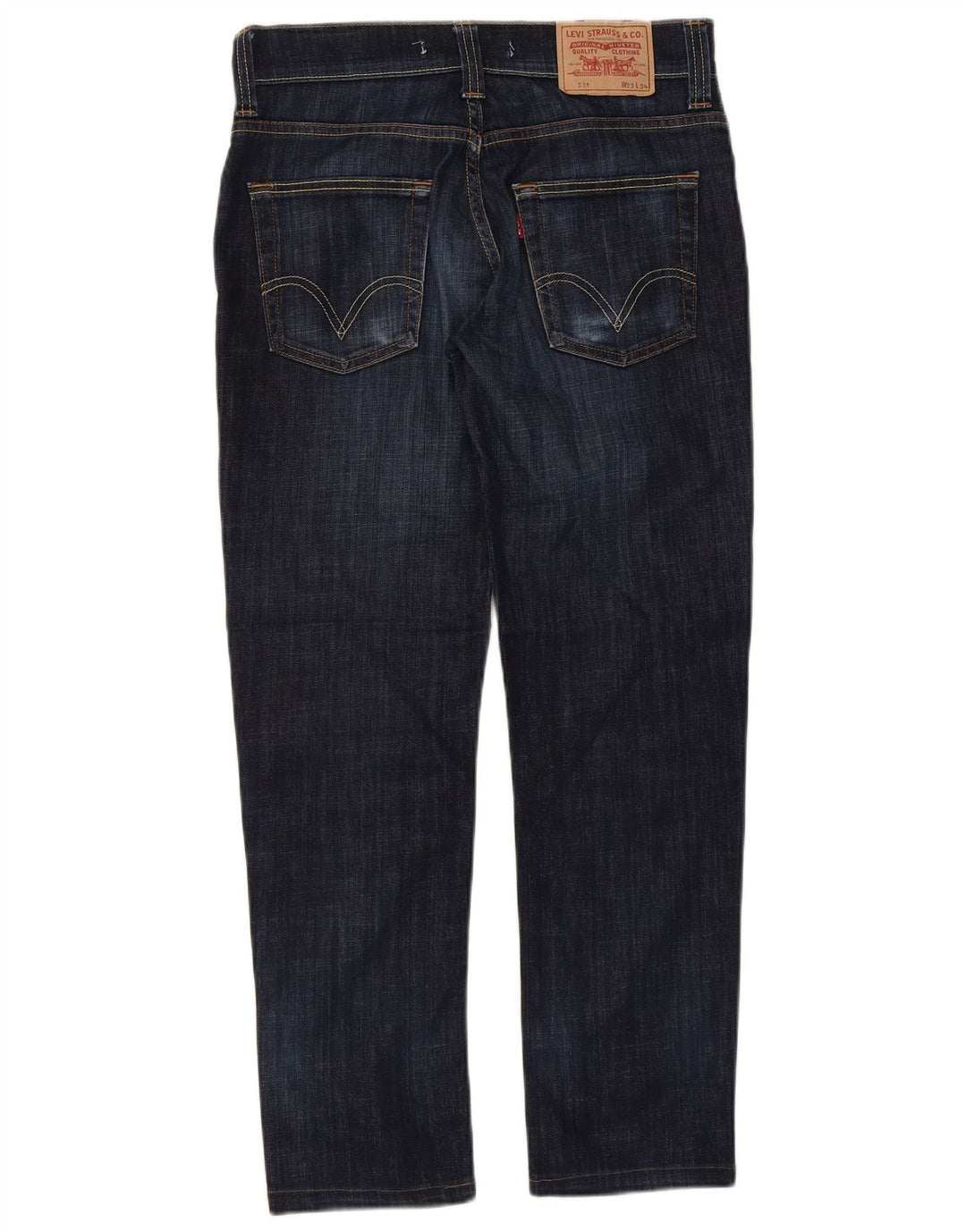 LEVI'S Womens 511 Slim Jeans W33 L28 Navy Blue Cotton