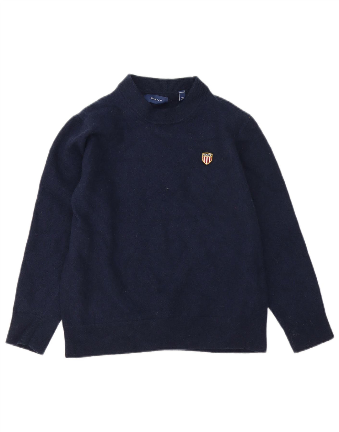 Gant Boys Turtle Neck Jumper Sweater 11-12 Years Navy Blue Lambswool