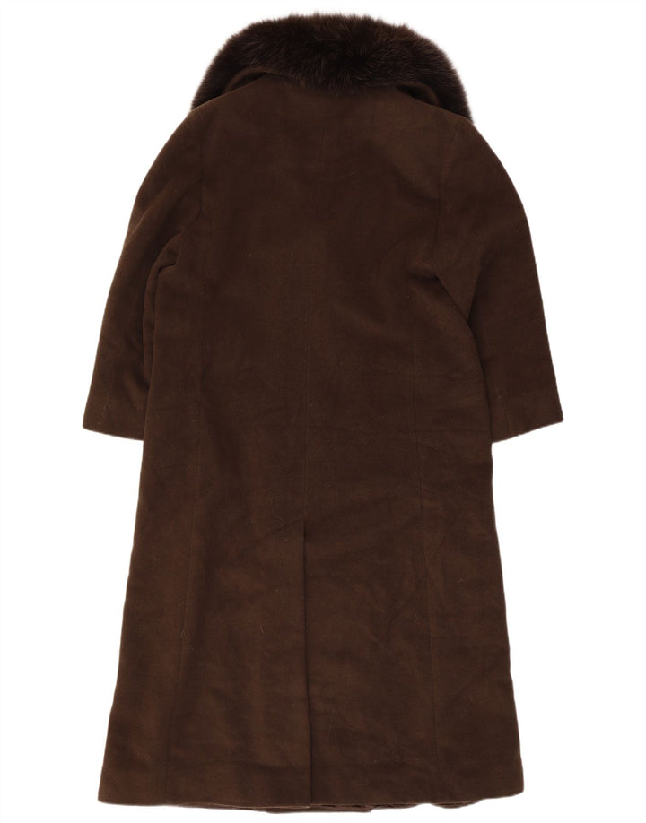 Marella Womens Oversized Overcoat UK 10 Small Brown Virgin Wool
