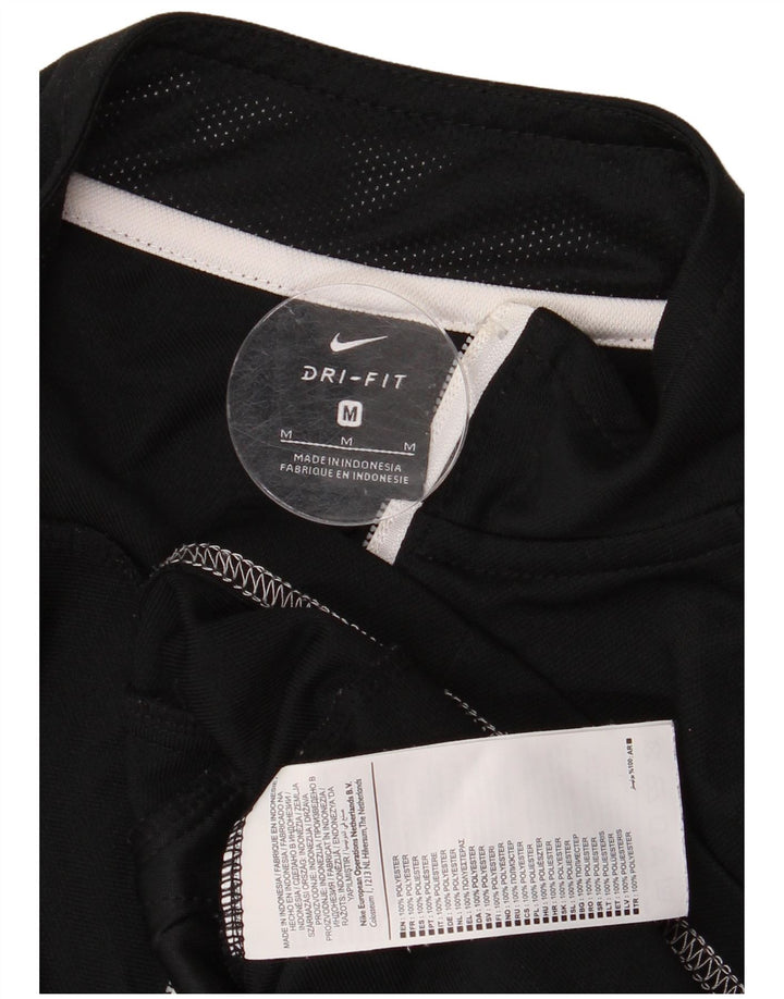 Nike Herren-Trainingsanzug-Top-Jacke aus mittelschwarzem Colourblock-Polyester
